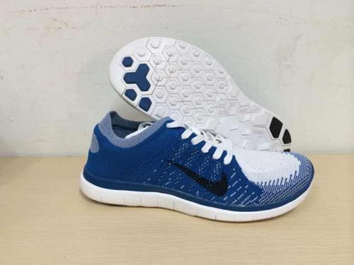 Nike Free Flyknit 4.0 Mens Shoes Blue White Black Spain